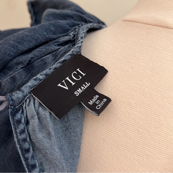 VICI | Chambray Puff Sleeve Dress - Picture 4 of 4